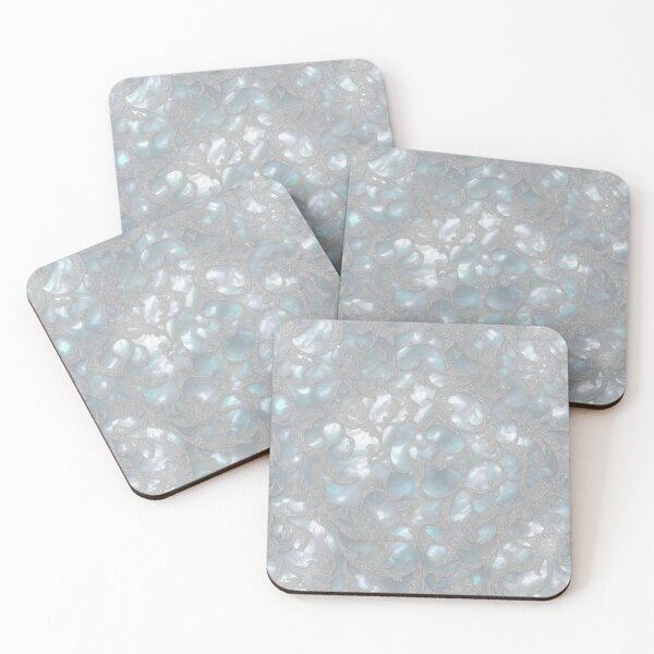 Item preview, Mother of pearl and silver ornate illustration background designed and sold by ArtyBuys.