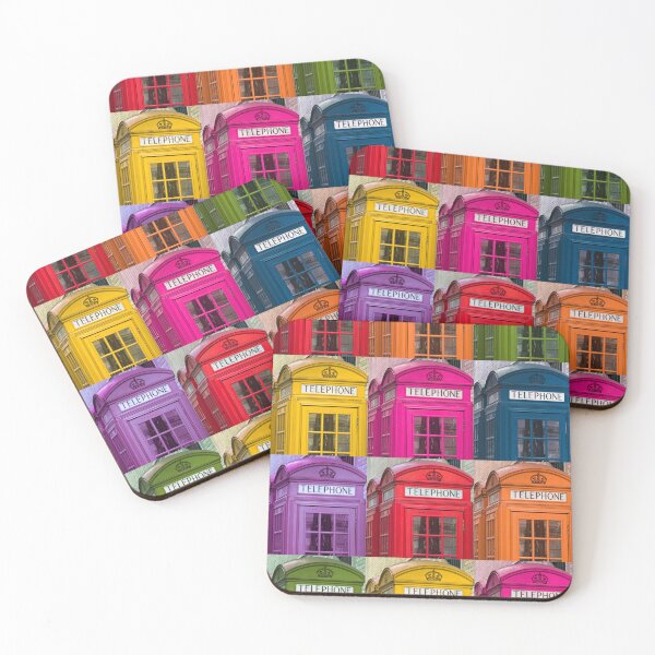 Item preview, Multicoloured Telephone Box designed and sold by assaf.