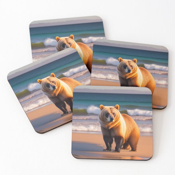 Item preview, Bear enjoying the sun in the beach designed and sold by Magical-bear.