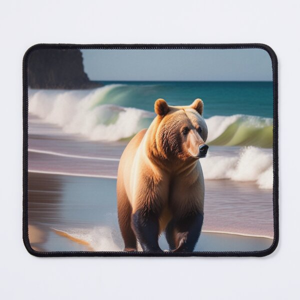Item preview, Bear is walking at the beach enjoying the wave designed and sold by Magical-bear.