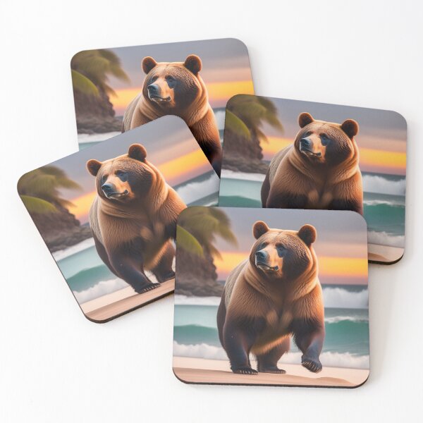 Item preview, The Hero Bear on the Beach, enjoying the breeze and wave designed and sold by Magical-bear.