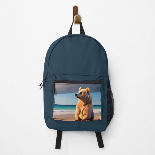 Item preview, The bear is waiting for his friend in the beach designed and sold by Magical-bear.