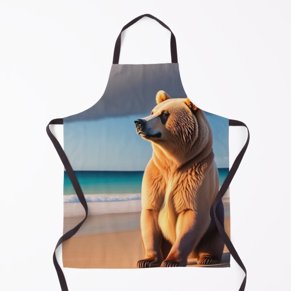 Item preview, The bear is waiting for his friend in the beach designed and sold by Magical-bear.