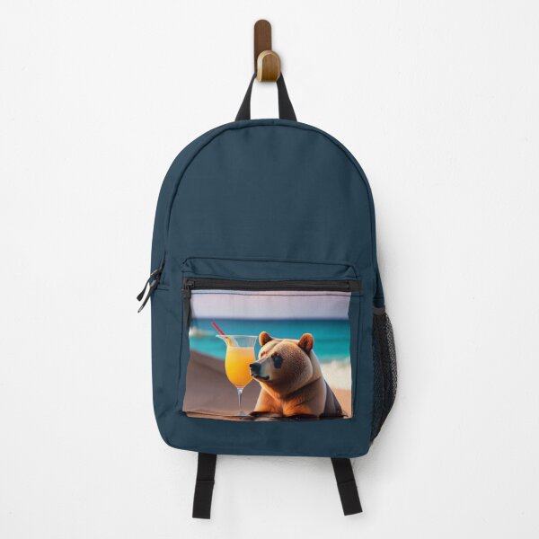 Item preview, The bear enjoying the cocktail at the beach designed and sold by Magical-bear.
