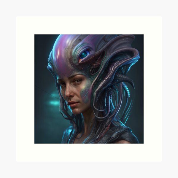 Female Alien Hybrid Art Print
