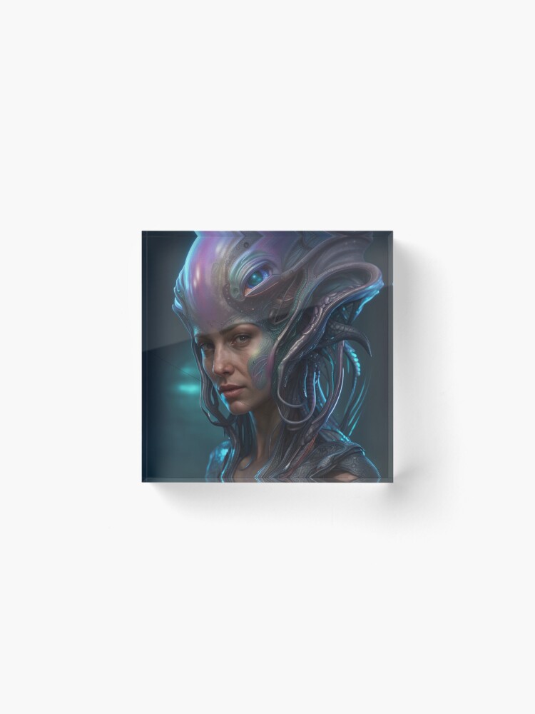 Thumbnail 2 of 5, Acrylic Block, Female Alien Hybrid designed and sold by LenCarol.