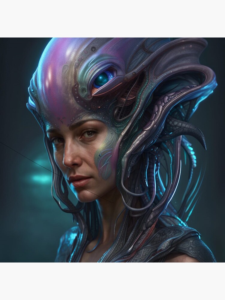 Thumbnail 5 of 5, Acrylic Block, Female Alien Hybrid designed and sold by LenCarol.
