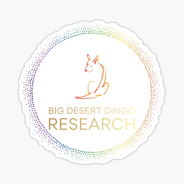 Big Desert Dingo Research - Dots Rainbow Sticker