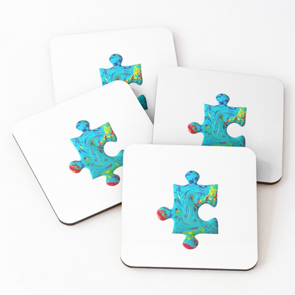 Item preview, Mesmerising Jigsaw Puzzle Piece, Turquoise designed and sold by Do-GoodPuzzler.