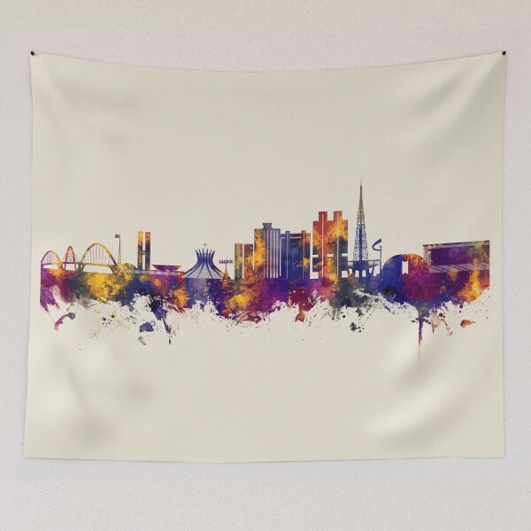Artikelvorschau, Skyline von Brasilia, Brasilien entworfen und verkauft von ArtPrints.