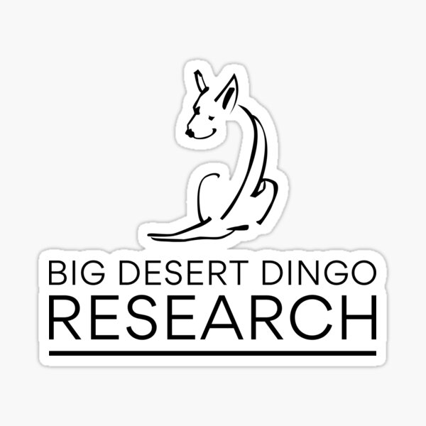Big Desert Dingo Research - Underlined Black Sticker