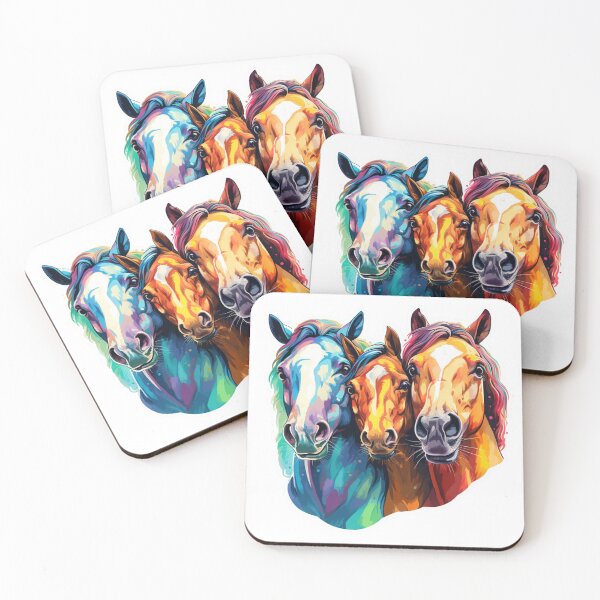 Item preview, Wild colourfull horses beauty animals designed and sold by SmileshareShop.