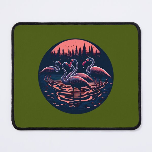 Item preview, Dusk's Ballet Flamingos' Vadeando agraciado en un lago reluciente designed and sold by kfgyslyunso15.