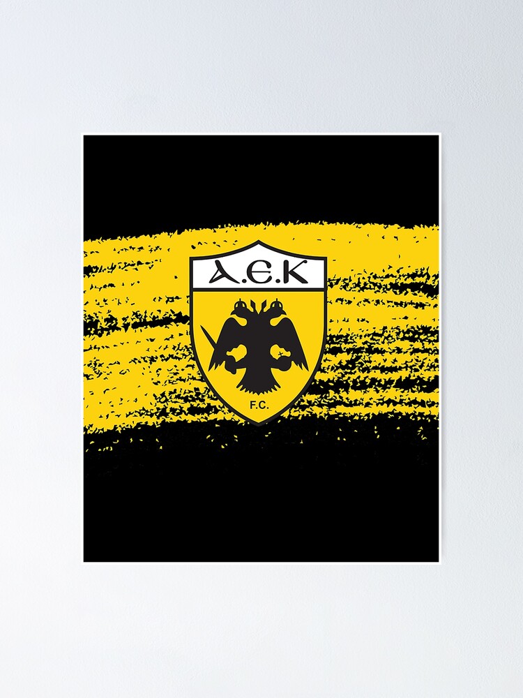 AEK Athens Glitter' Poster, picture, metal print, paint by Elvira A. Nguyen