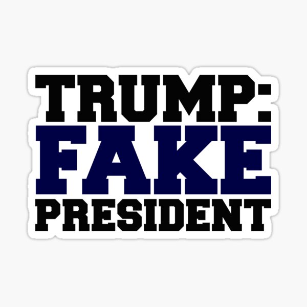 Vista previa del artículo con la obra «Falso presidente», diseñado y vendido por nyah14.