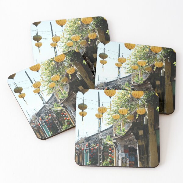 Item preview, A street in Hoi An ancient town in an early summer morning with the yellow lantern designed and sold by Hội An Photographer.