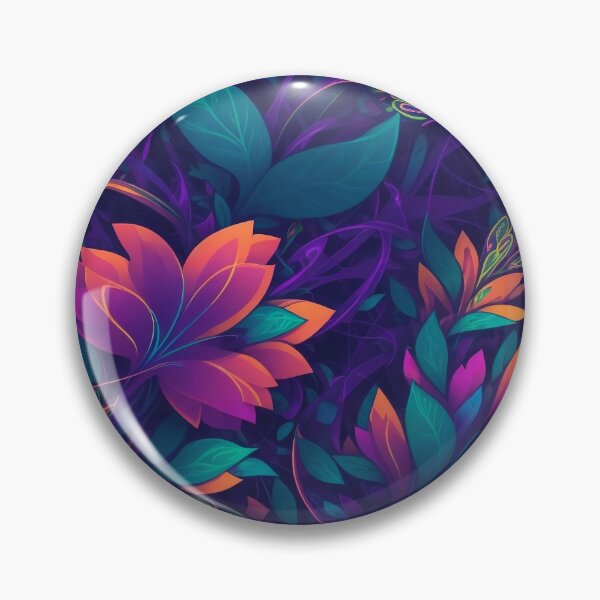 Item preview, Tropical Neon Leaves Pattern  designed and sold by OrbitDesigns7.