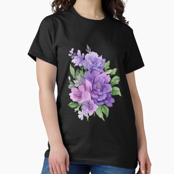 Vista previa del artículo con la obra «Ramo de flores violeta violeta», diseñado y vendido por Jayjaynaenae.
