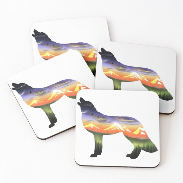 Item preview, Sunset howling wolf designed and sold by CreationsByBear.