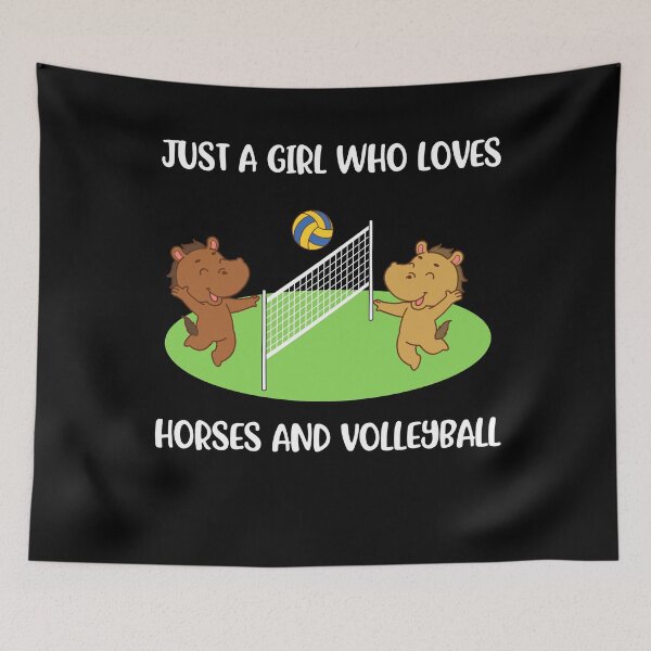 Item preview, Horses And Volleyball Funny Volleyball Gift designed and sold by CatRobot.