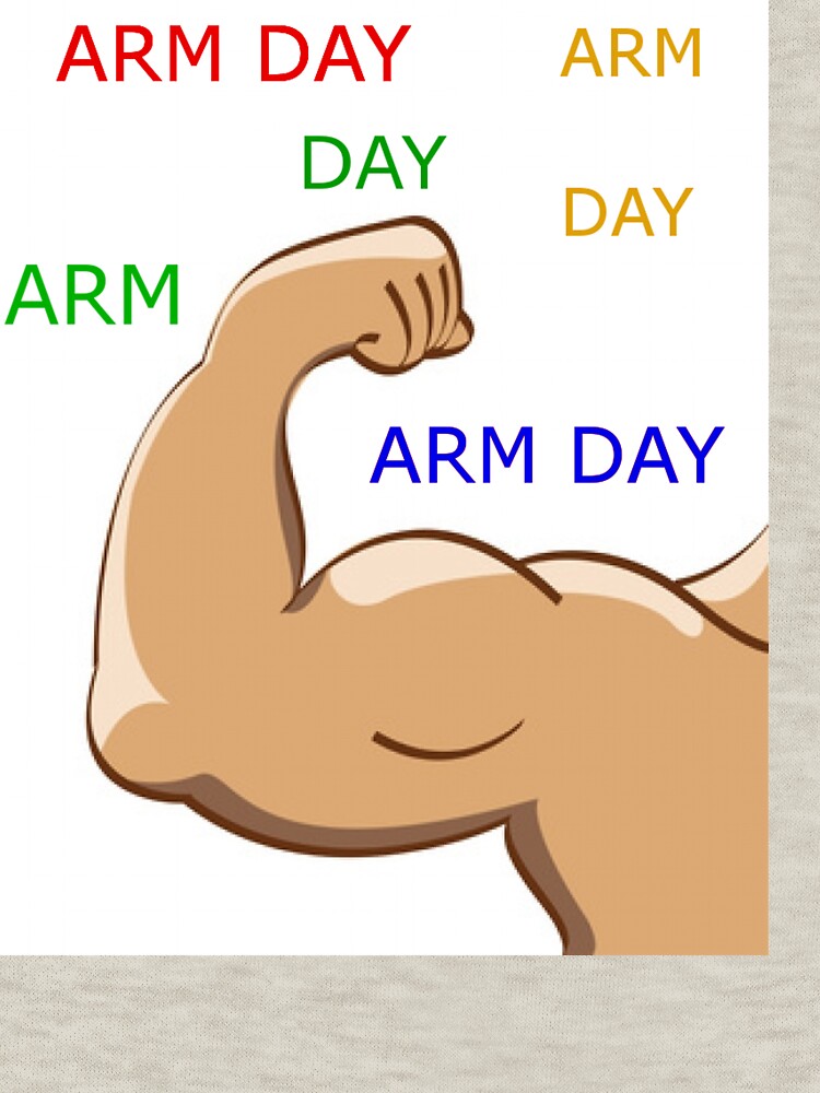 "It's Arm Day Everyday" Zipped Hoodie by HazyNZ Redbubble