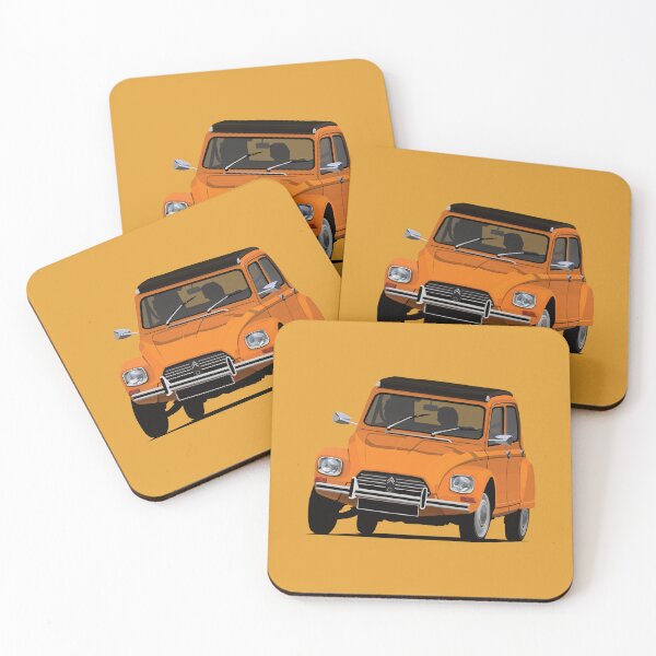 Item preview, Classic car Dyane in orange designed and sold by knappidesign.