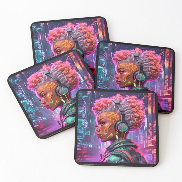 Item preview, African American Woman Cyberpunk designed and sold by thecrouchshirt.