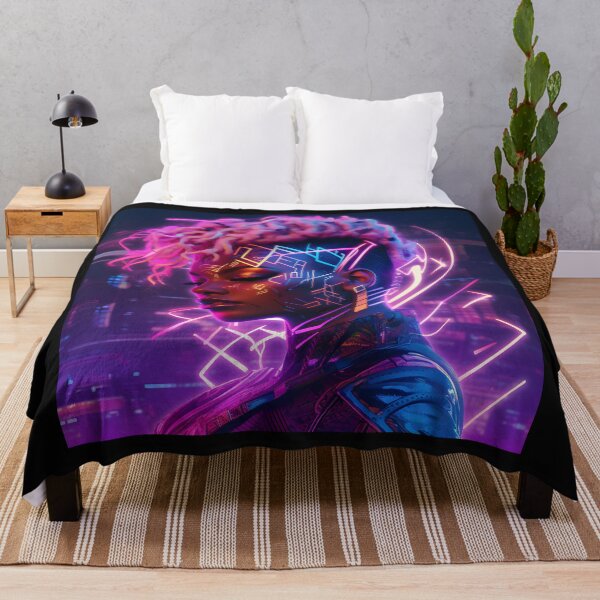 Aperçu de l'œuvre Femme afro-américaine Cyberpunk créée et vendue par thecrouchshirt.