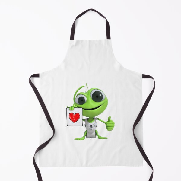 Item preview, Cute green alien holding a love heart sign designed and sold by w1ckerman.