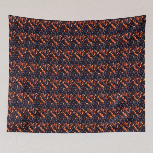 Item preview, Black and Orange Fire Pattern  designed and sold by Theo-B.