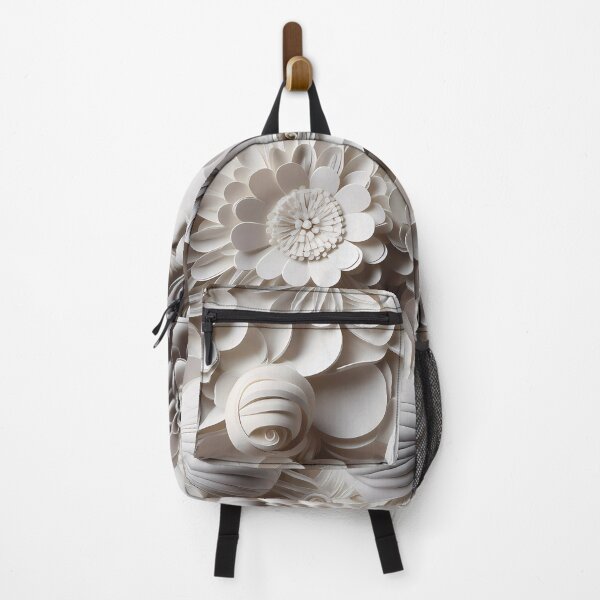 Item preview, Whimsical Delight: 3D Paper Art White Flowers designed and sold by DigitArtisan.