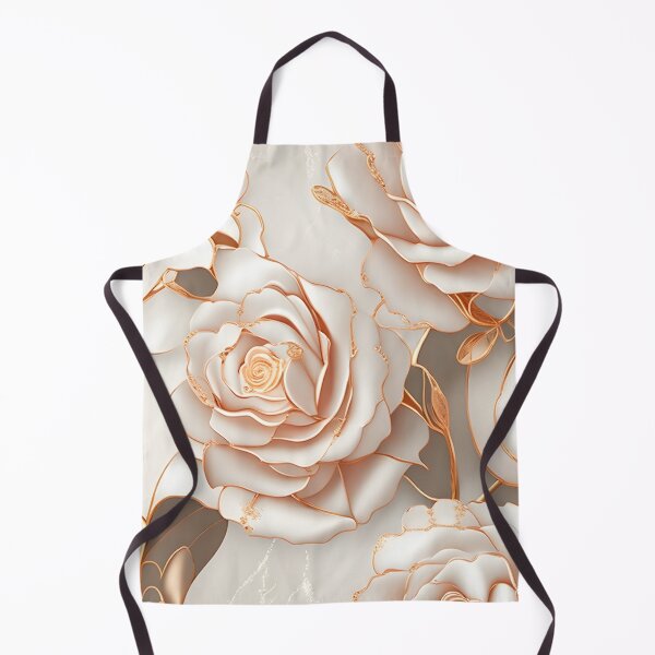 Item preview, Enchanted Blooms: A Fusion of Pink and Gold in Rose Patterns designed and sold by RabbitProjectUK.
