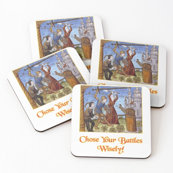 Item preview, 'Choose Your Battles Wisely' Snail Fight Naïve Painting - Medieval Designs Collection designed and sold by Ridiculam Toga.