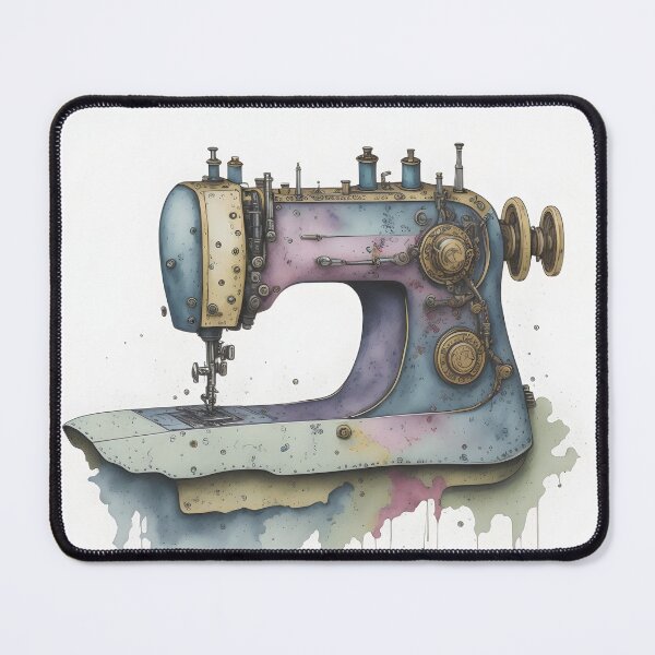 Item preview, Whimsical Stitches: A Watercolor Portrait of a Sewing Machine designed and sold by RabbitProjectUK.