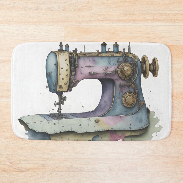 Item preview, Whimsical Stitches: A Watercolor Portrait of a Sewing Machine designed and sold by RabbitProjectUK.
