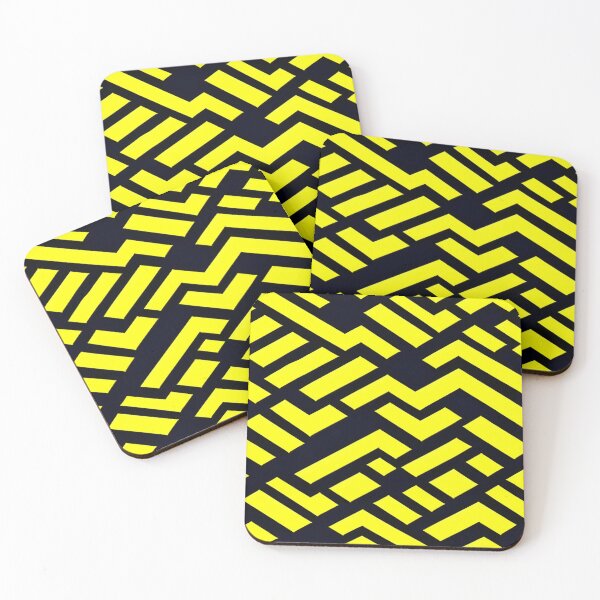 Item preview, Abstract Yellow and Black Maze Pattern designed and sold by calibrit.