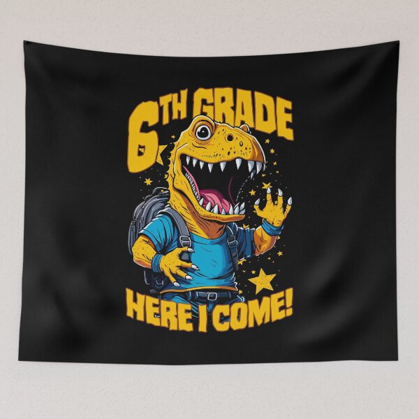 Item preview, 6th Grade Here I Come Back To First Day Of School T-Rex designed and sold by GrandeDuc.