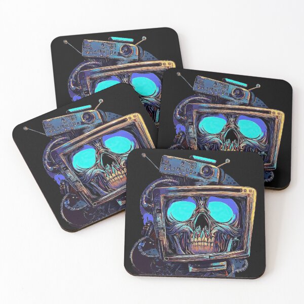 Item preview, Spooky retro tv show skull designed and sold by TomFrontierArt.