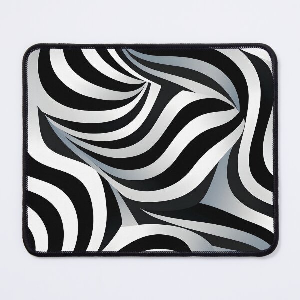 Artikelvorschau, Zebra-optische Täuschung Modernes nahtloses Muster Schwarz und Weiß entworfen und verkauft von DaliusD.