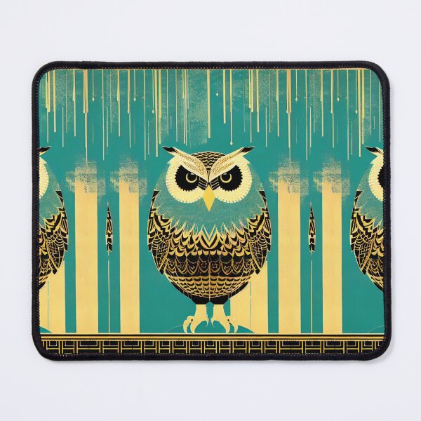 Item preview, TEAL AND GOLD OWL BY CALLISC ARTS designed and sold by CallisC-Arts.