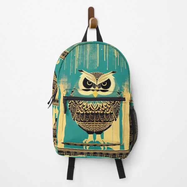 Item preview, TEAL AND GOLD OWL BY CALLISC ARTS designed and sold by CallisC-Arts.
