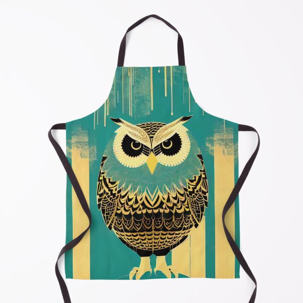 Item preview, TEAL AND GOLD OWL BY CALLISC ARTS designed and sold by CallisC-Arts.