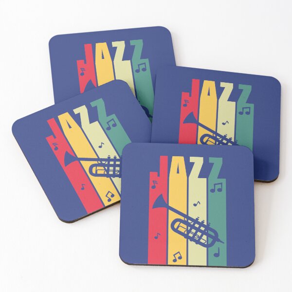 Item preview, Trumpet and colorful stripes Jazz word designed and sold by AnnArtshock.