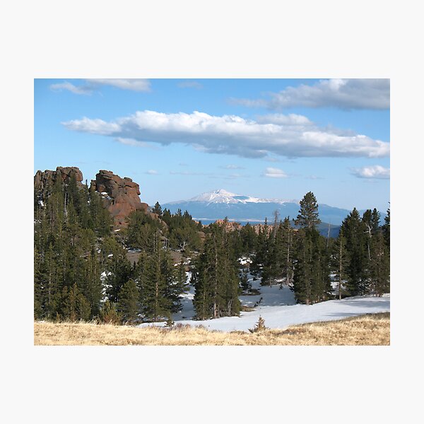 Pikes Peak from Bison Mountain Plateau Photographic Print