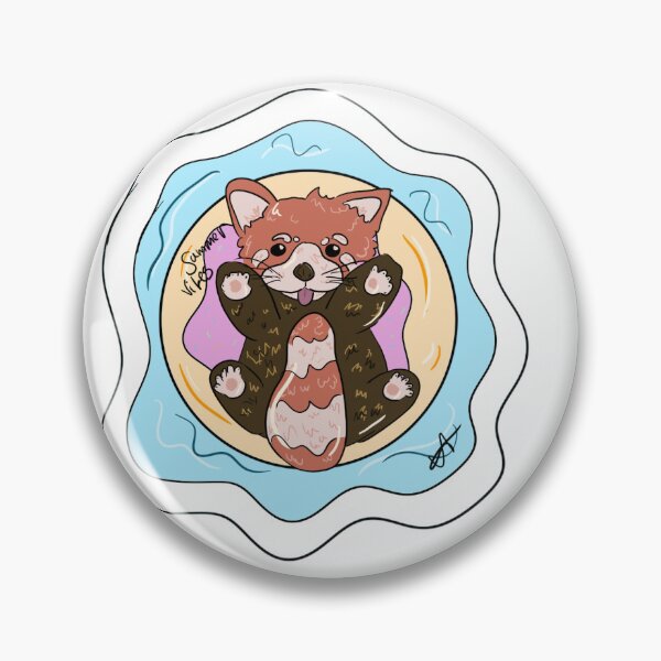 Item preview, Redpanda in pool designed and sold by annimarii.