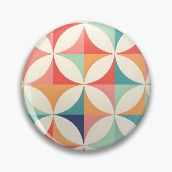 Item preview, Epsilon Geometric Pattern, Pink, Blue, Orange, Mid-Century illustration designed and sold by DaliusD.