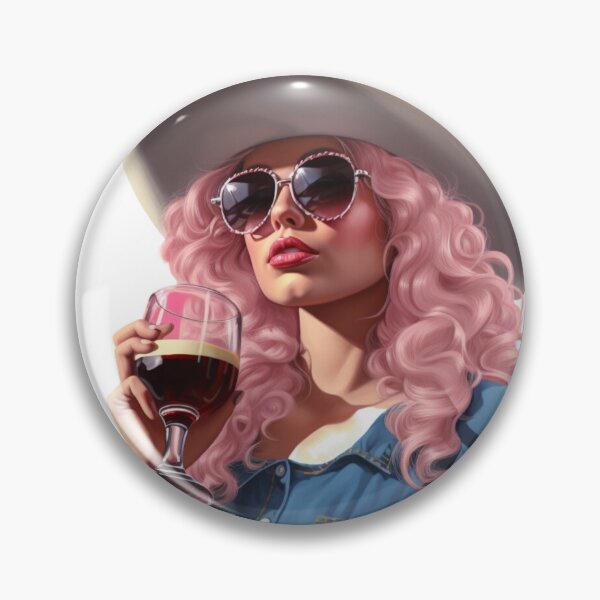 Artikelvorschau, Retro-Cowgirl trinkt Bier entworfen und verkauft von Foreververypoor.