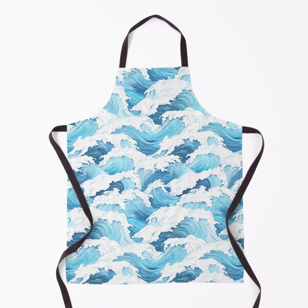 Item preview, Light Blue Summer Ocean Waves Pattern designed and sold by CozyKawaiiArt.