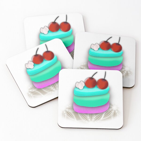 Item preview, Modern cake colorful cherry and cream designed and sold by Tortoon13.