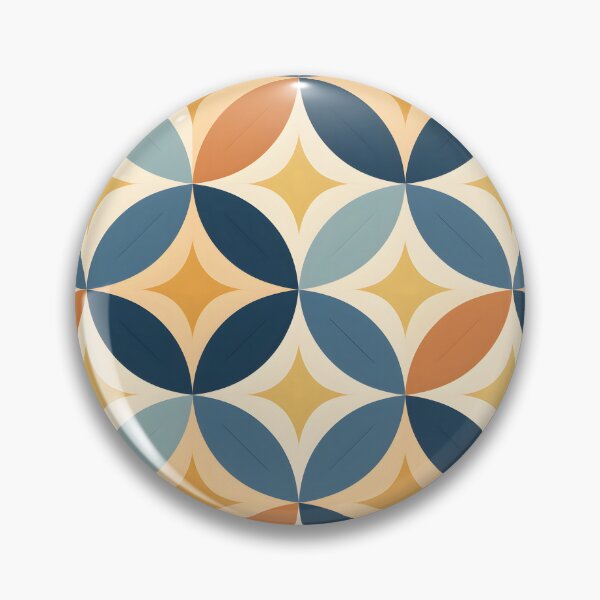 Item preview, Abstract geometric pattern dark sky-blue and light orange, curvaceous simplicity designed and sold by DaliusD.